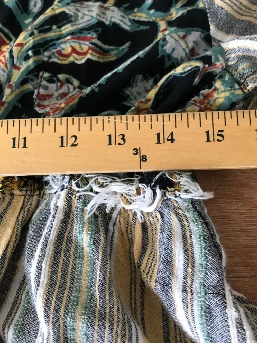 Free People Under The Sun Tunic Top Women XS Yellow Striped Flutter Sleeve Boho